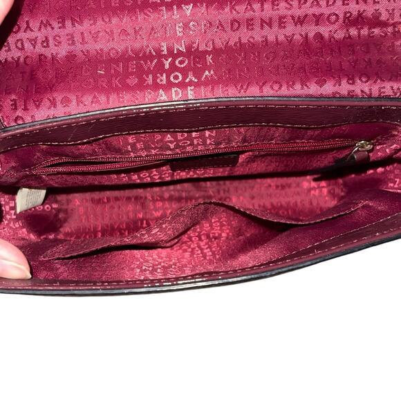 Kate Spade Brynlee Bixby Place Wine Burgundy Crossbody Purse - Picture 8 of 8